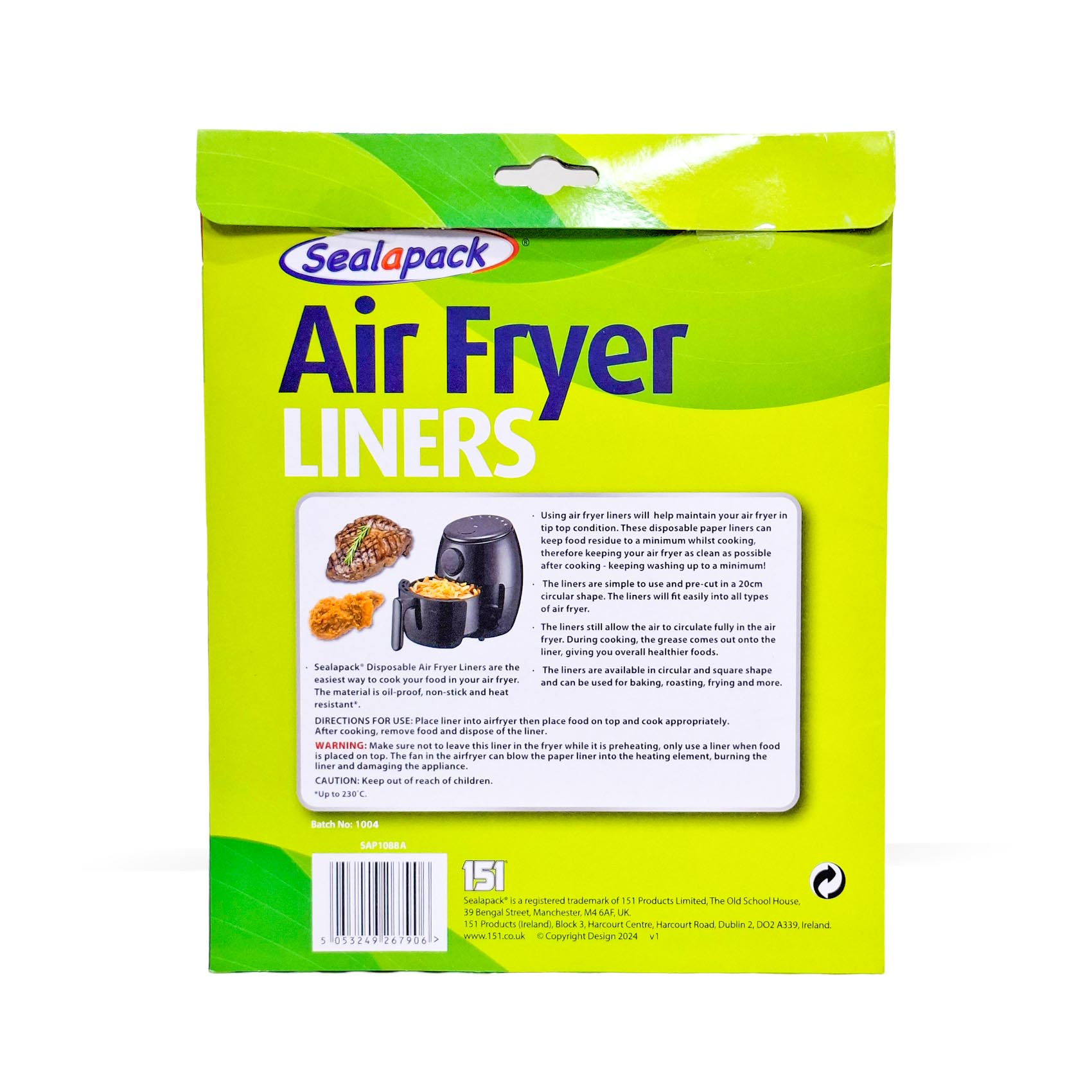 151 Disposable Air Fryer Liner Round 40PK 20cm - Image 2