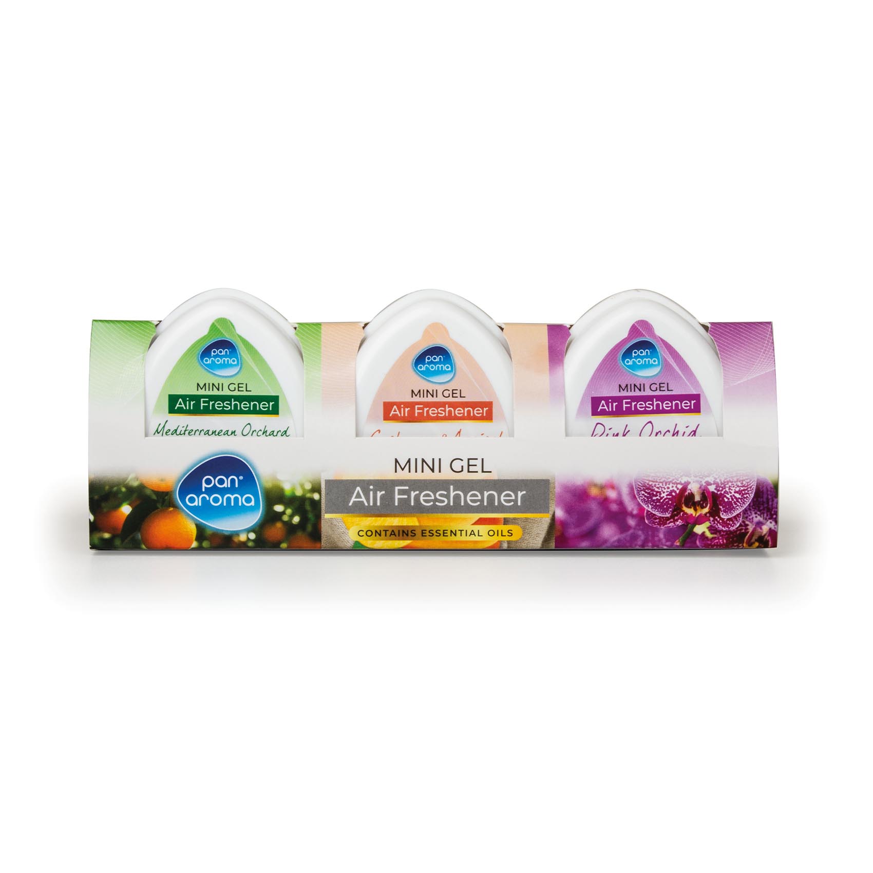 Pan Aroma Mini Gel Air Freshener Assorted Scent 3pk