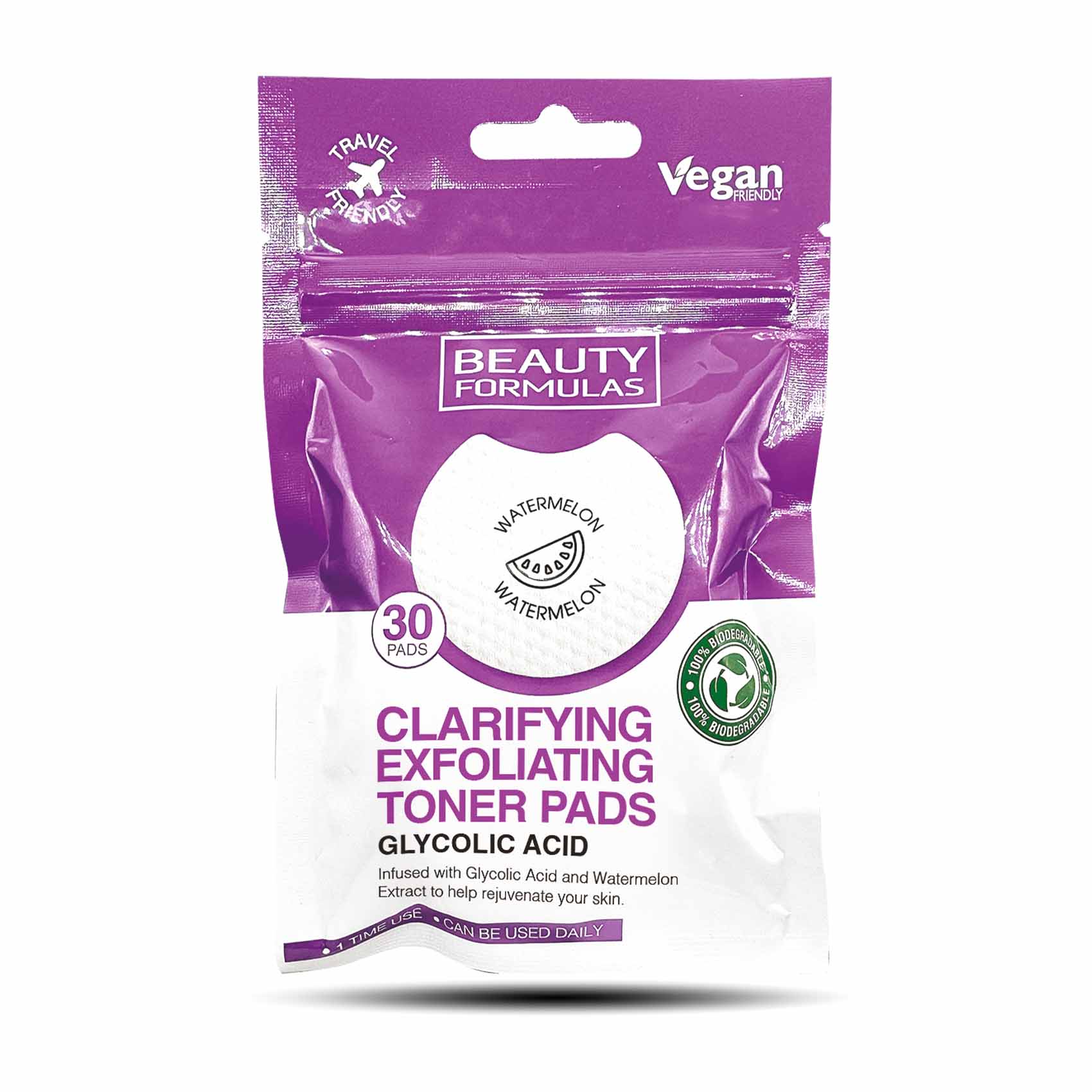 Beauty Formulas Glycolic Acid Exfoliating Toner Pads 30'S