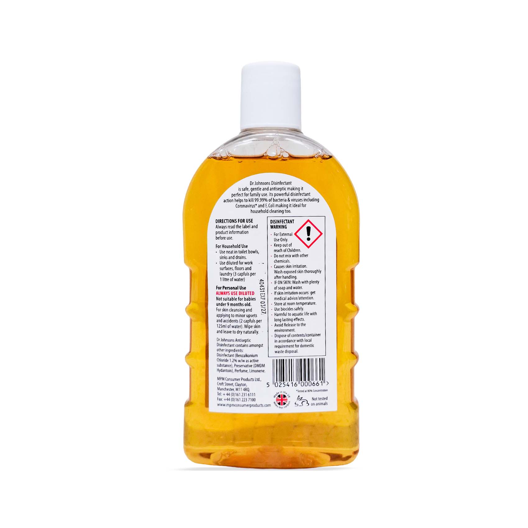 Dr. Johnsons Antiviral Aseptic Disinfectant 500Ml - Image 2