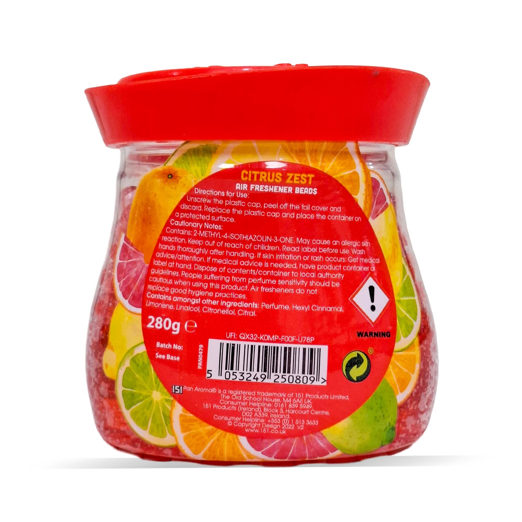 Pan Aroma Air Freshener Beads Citrus Zest 280g - Image 2