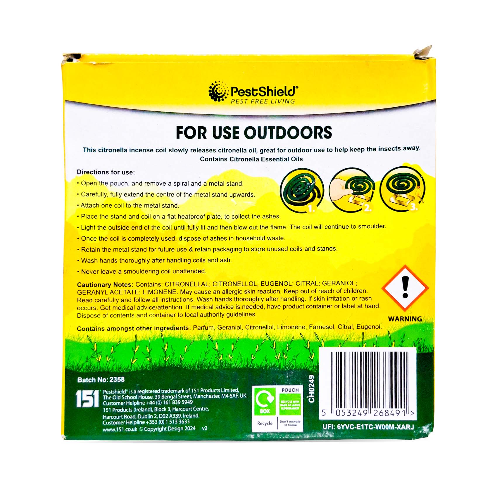 Pestshield Citronella Incense Coil 10's - Image 2